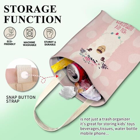 Car Trash Can, Cute Car Trash Bag, Hanging Car Organizer and Storage Bag, Trash Bin for Car Accessories, Vehicle, Travelling, Camping Pink Rose and Leopard in Kuwait