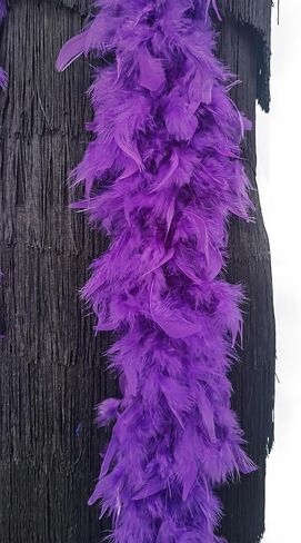 Happy Feather 2 Yards 60g Turkey Chandelle Feather Boa for Women Costume Accessory,Party Dancing Dress Up, Holiday Decors in Kuwait