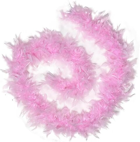 Happy Feather 2 Yards 60g Turkey Chandelle Feather Boa for Women Costume Accessory,Party Dancing Dress Up, Holiday Decors in Kuwait