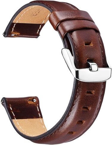 BINLUN Leather Watch Band Quick Release Replacement Leather Smart Watch Straps for Women and Men in Black Brown Red 12mm 13mm 14mm 17mm 18mm 19mm 20mm 22mm in Kuwait