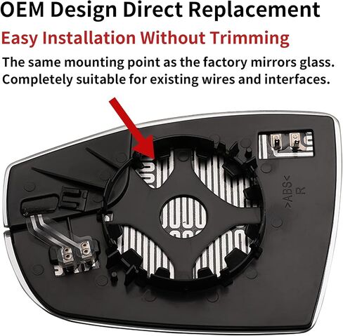 Driver Side Mirror Replacement for 2012 2013 2014 2015 2016 2017 2018 Ford Focus Mirrors Glass - Convex Mirror Glass, Left Side Rear View Mirror with Heated in Saudi Arabia