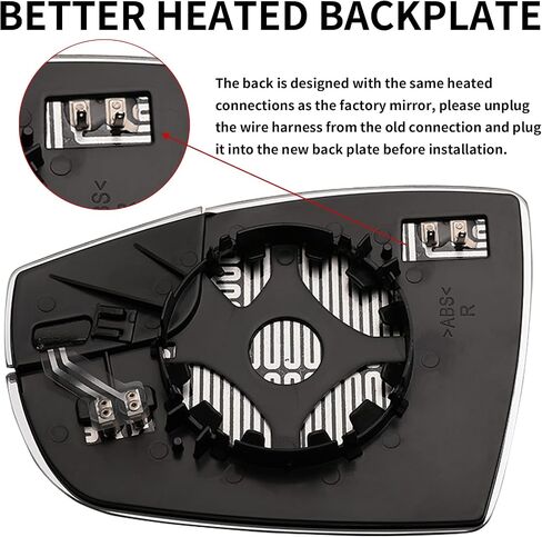 Driver Side Mirror Replacement for 2012 2013 2014 2015 2016 2017 2018 Ford Focus Mirrors Glass - Convex Mirror Glass, Left Side Rear View Mirror with Heated in Saudi Arabia