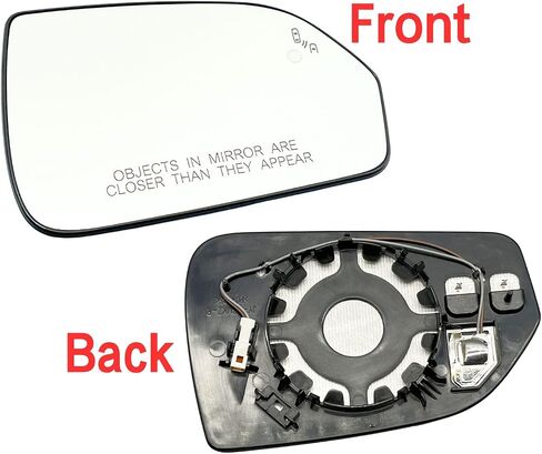 Right Passenger Side Mirror Glass Heated w/Blind Spot Without Auto Dimming Compatible with for Lincoln MKZ 2013-2020 Right Side Oniy for Heated w/Blind Spot No-Anti-glare in Kuwait