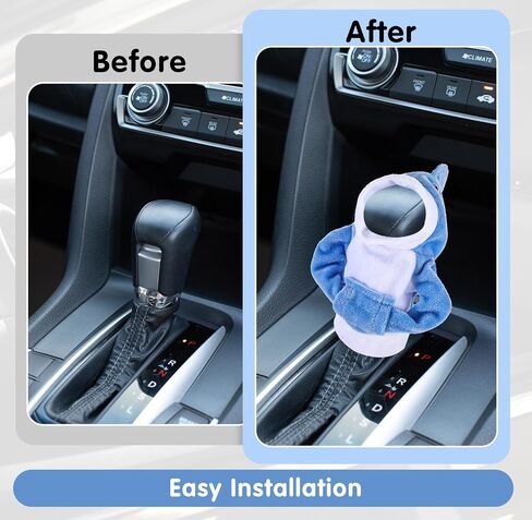 Winter Gear Shift Hoodie, Cute Car Shift Knob Hoodie, Universal Car Gear Shift Cover Automotive Interior Accessory Novelty Gear Shift Decorations Warm Shift Knob Cover Sweater Protector in Saudi Arabia
