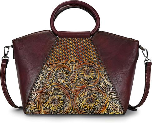 Women Satchel Handbags Crossbody Bag Top Handle Purse Medium Tote Bag Leather Shoulder Bag in Saudi Arabia