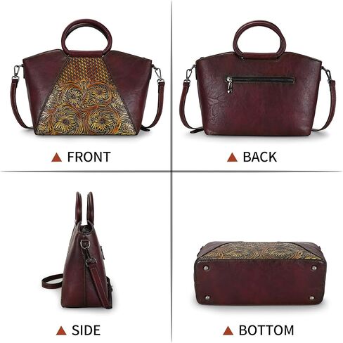 Women Satchel Handbags Crossbody Bag Top Handle Purse Medium Tote Bag Leather Shoulder Bag in Saudi Arabia