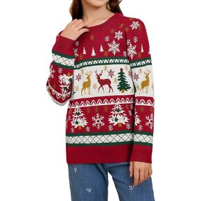 Ugly Christmas Sweaters for Women Men Kids 2024 Family Matching Christmas Sweater Funny Xmas Holiday Knit Pullover