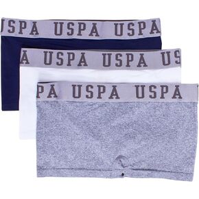 U.S. Polo Assn. Womens Multi Pack Elastic Waist Cotton Lined Boyshort Panties