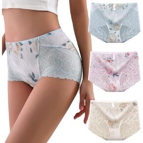 3-Pack lace underwear for women, Seductive Mesh Design for Breathability and Comfort Panties