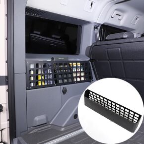 Car Trunk Organizer Compatible with Ineos Grenadier 2020-2024 Aluminum Alloy Black Multifunction Trunk Side Shelf Interior Luggage Storage Rear Trunk Organizer Tray Basket (Left)