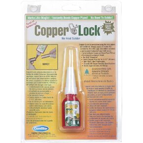 ComStar Copper Lock, No Heat Solder for Copper & Brass Pipes, Create A Permanent Leak-Proof Bond Instantly, Made in USA, 2 Ounces (10-800)