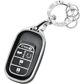 for Honda Key fob Cover - Soft TPU Car Key Case Protector Fit for 2022 2023 2024 Honda Accord Civic HR-V CR-V Pilot Odyssey Smart Remote Key(Blue)