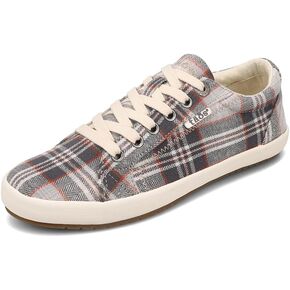 Taos Star Women's Sneaker - Iconic Style with Canvas Design for Everyday Adventures - Custom Fit Lacing and Removable Footbed with Arch Support for All Day Comfort Grey Wash Canvas 10 W US