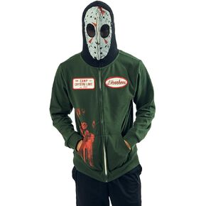Bioworld Friday The 13th Jason Long Sleeve Men’s Green Cosplay Hoodie