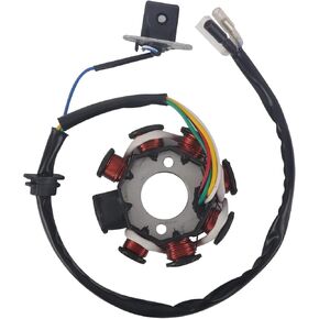 Magneto Ignition Stator 5 wires AC 8 Poles Fits for GY6 engine 50cc 80cc 100cc Scooter Moped ATV Sunl Roketa Dune Buggy Go Kart TaoTao, Buyang, Coolsport, Kazuma, Sunl, NST