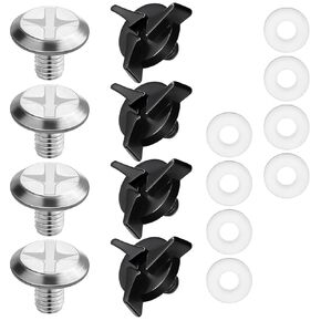 16Pcs Motorcycle Helmet Visor Screws Kit, Universal Dirt Bike Helmet Fasteners, Plastic & Alloy Motorcycle Mask Visor Clips with Washers, Replacement Screw for Football Hockey Helmet Accessories