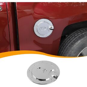 Hoolcar Gas Cap Trim Cover Fuel Filler Door Gas Tank Cap Trim Cover Fit for Chevrolet Silverado GMC Sierra 2014-2018, Black, Exterior Accessory