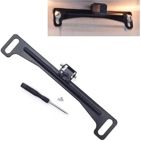 1 PC Car Rear View Camera License Plate Bracket, Metal Backup Camera Bracket with Mounting Parts, Rear View Camera Anti-Vibration Anti-Shake Bracket, Universal for Cars Trucks (Black)