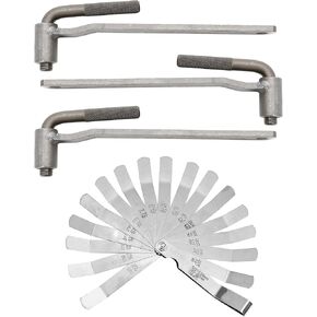 4Pcs Motorcycle Valve Adjustment Tool Adjusting Kit 8mm 9mm 10mm Valve Screw Spanner, Engine Screw Repair Wrench, Square Hexagonal Spanner with Feeler Gauge, Calibrador De Válvula Para Motor