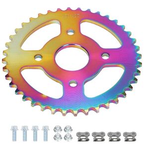 60 Tooth Sprocket 420 Chain 40mm Bore Replacement for Coleman Mini Bike CT200U BT200X CT200U-EX Baja Warrior Heat TrailMaster MB200 Axis M200 Predator 212 196cc 200cc 6.5HP Engine Go Kart Parts