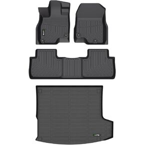 All Weather Floor Mats & Cargo Liner for Acura RDX 2019-2024 2025 All Weather Protection TPE Anti-Slip Automotive Full Set RDX Floor Liners Custom Accessories - Black