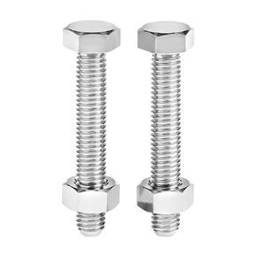 Motorcycle Titanium Ti Alloy Chain Adjuster Bolt 1 Pair M8x1.25mm Motocross Nuts and Bolts (Normal Titanium Colour, with Flange Head Nuts)