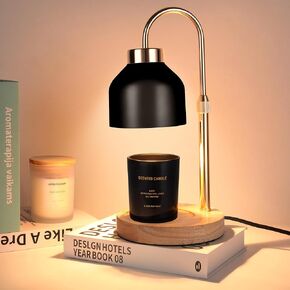 Candle Warmer Lamp with 2 Bulbs, Candle Warmer with Dimmer Adjustable Height, Electric Wax Warmer Vintage Home Decor,2/4/8H Timer, Wax Melt Warmer for Scented Jar Candles, House Warming Gift New Home