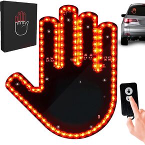 Skywin-Interactive Open Hand Distinctive Symbol, Unique LED Car Light, Vehicle Accessories, Orange Cool Car Accessories for Men and Women, Funny LED Car Gadgets, Truck Accessories