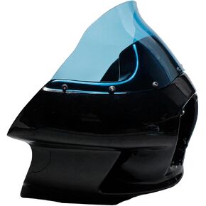 POWERAJAMES Light Lake Blue PMMA Windshield Windscreen for Harley Davdison Dyna Softail Road King with FXRT FXRP Style Fairing