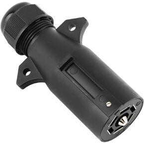 7 Pin Trailer Plug with Waterproof Seal Heavy Duty 7 Way Round RV-Style Trailer Connector 7 Point Trailer Wiring Replacement Plug Adapter