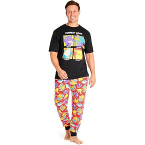 Pokemon Mens Pyjamas Set Nightwear T-Shirt & Long Bottoms PJs Lounge Wear for Men and Teenagers S-3XL - Gifts for Him