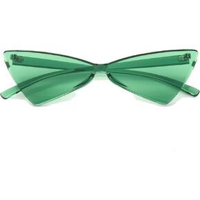 OLIN Triangle Thick Rimless Sunglasses One Piece Colored Transparent glasses For Women and Men