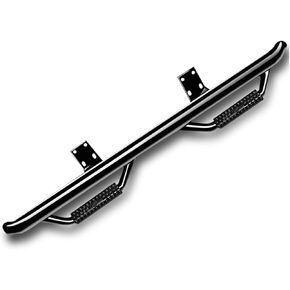 RealTruck Nerf Steps for Dodge RAM | Cab Length, Heavy Duty Steel, Gloss Back | D0273QC | Fits 2002-2008 Dodge RAM 1500, 2002-2009 2500/3500 Quad Cab 4 Door, SRW/DRW Gas/Diesel.