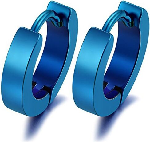 Stainless Steel Huggie Earrings - Unisex Cool Small Hypoallergenic Hoop Stud Earring Piercings (1 Set 4 Pairs) in Kuwait