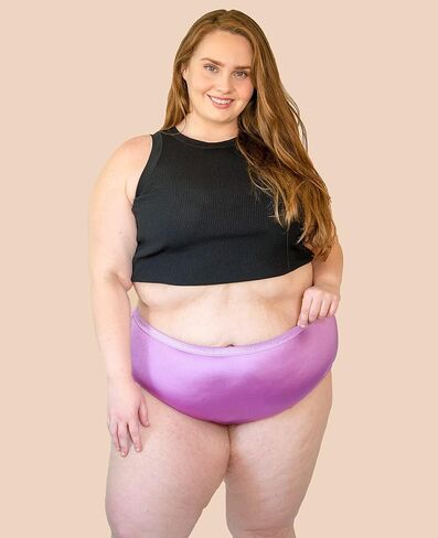 B2BODY Satin Panties Small to Plus Size Womens Underwear Full Coverage Brief Multi-Pack in Kuwait