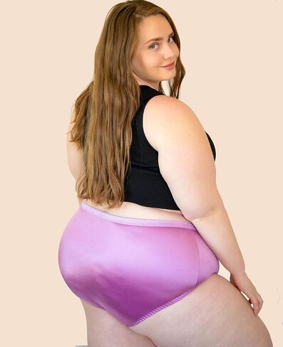 B2BODY Satin Panties Small to Plus Size Womens Underwear Full Coverage Brief Multi-Pack in Kuwait