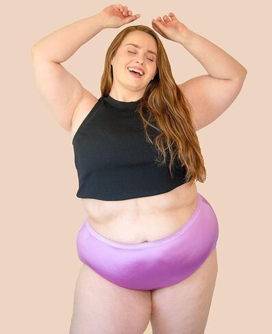 B2BODY Satin Panties Small to Plus Size Womens Underwear Full Coverage Brief Multi-Pack in Kuwait