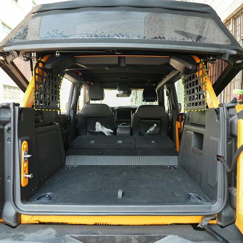 for Ford Bronco 2021-2024 Rear Trunk Modification Side Window Storage Basket Panel Storage Box Aluminum Alloy Car Accessories 2pcs (Only fit 4-Door Version) in Saudi Arabia