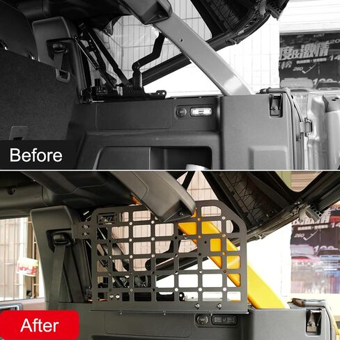 for Ford Bronco 2021-2024 Rear Trunk Modification Side Window Storage Basket Panel Storage Box Aluminum Alloy Car Accessories 2pcs (Only fit 4-Door Version) in Saudi Arabia