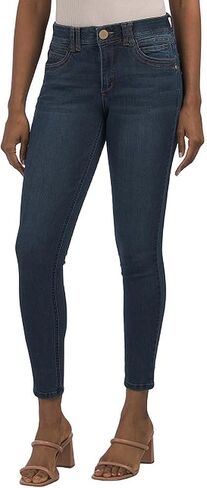 Democracy Women's Ab Solution High Rise Jean, Optic White Floral, 6 in Saudi Arabia