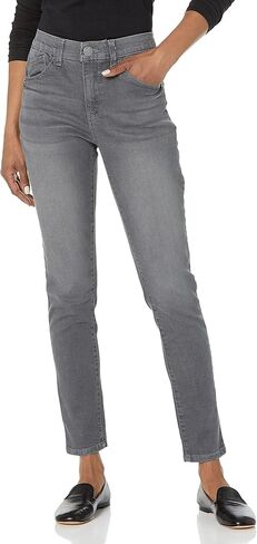Democracy Women's Ab Solution High Rise Jean, Optic White Floral, 6 in Saudi Arabia