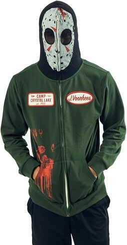 Bioworld Friday The 13th Jason Long Sleeve Men’s Green Cosplay Hoodie in Saudi Arabia
