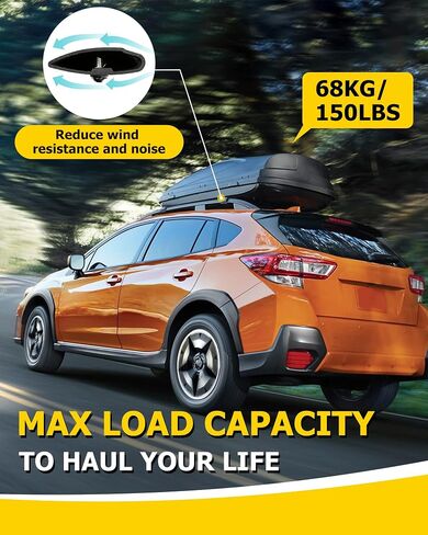 قضبان عرضية لرف السقف من AUXMART تناسب Subaru Crosstrek 2018-2022 Impreza 2017-2023 رف قضبان الأمتعة المصنوعة من الألومنيوم مع حاجز جانبي (قضبان مرتفعة) in Kuwait