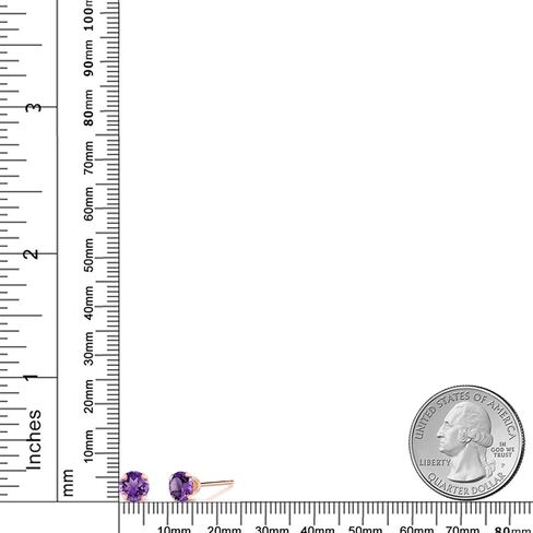 Gem Stone King 10K Rose Gold Red Created Ruby Stud Earrings For Women (2.00 Cttw, Round 6MM) in Saudi Arabia