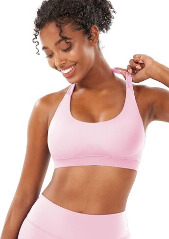 YEOREO SoftHue Women Halter Sports Bra Workout Seamless Padded Basic Bra Open Back Yoga Gym Crop Top in Kuwait