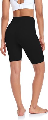 SEEMLY High Waisted Yoga Shorts for Women Tummy Control Fitness Athletic Workout Running Shorts with Deep Pockets in Kuwait