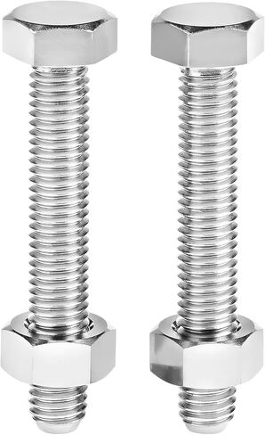 مسمار ضبط سلسلة سبائك التيتانيوم للدراجات النارية زوج واحد M8x1.25mm صواميل ومسامير موتوكروس (لون التيتانيوم العادي، مع صواميل رأس شفة) in Saudi Arabia