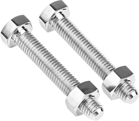 مسمار ضبط سلسلة سبائك التيتانيوم للدراجات النارية زوج واحد M8x1.25mm صواميل ومسامير موتوكروس (لون التيتانيوم العادي، مع صواميل رأس شفة) in Saudi Arabia