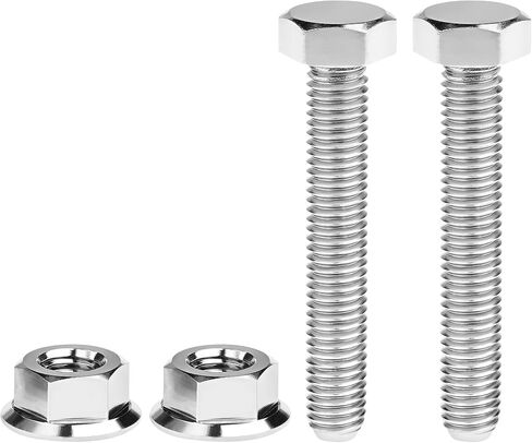 مسمار ضبط سلسلة سبائك التيتانيوم للدراجات النارية زوج واحد M8x1.25mm صواميل ومسامير موتوكروس (لون التيتانيوم العادي، مع صواميل رأس شفة) in Saudi Arabia