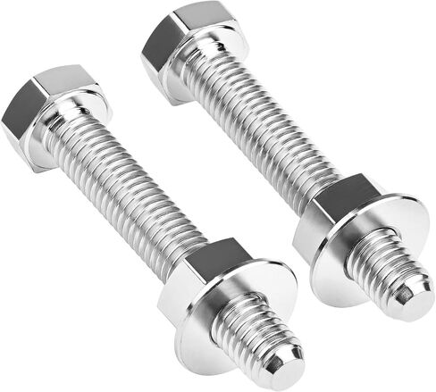 مسمار ضبط سلسلة سبائك التيتانيوم للدراجات النارية زوج واحد M8x1.25mm صواميل ومسامير موتوكروس (لون التيتانيوم العادي، مع صواميل رأس شفة) in Saudi Arabia